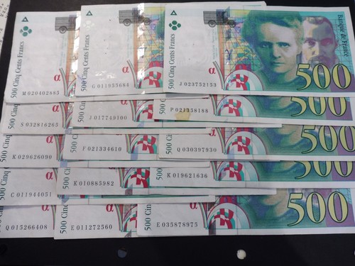 Billet 500 frs marie - marie, curie