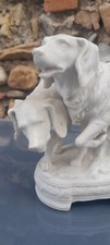 figurine biscuit porcelaine Est-Allemande Sitzendorf-chien de chasse-09/24