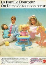 Publicité Advertising 019  1985    jeux jouets  Mattel  poupées Famille Doucoeur