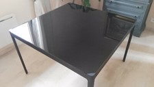 Table IKEA NORRSTEN - plateau en verre trempé noir - très bon état
