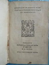 Jean DU TILLET : CHRONICON DE