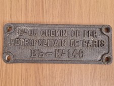 Plaque originale CMP Métro