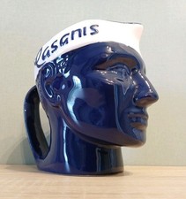 Rare et Superbe Pichet Casanis Tête de Maure Bleu et Blanc - Série Limitée 1998