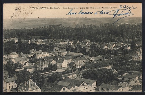 Cpa ivry bataille vue - ivry-la-bataille,,