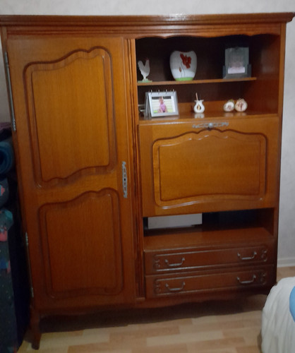 Armoire secrétaire chêne - secrétaire, en