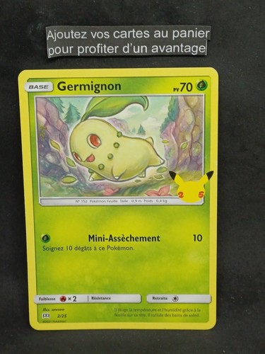 Carte pokémon germignon - pokémon,