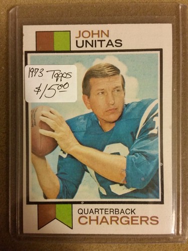 1973 topps 455 john unitas - ,