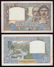 Billet France - 20 Francs Science et Travail - 03-04-1941 - SUP - Fay : 12.13