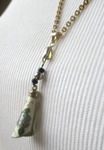 Ancien collier chaine couleur - collier,