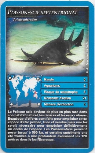 Carte top trump - trump, poisson