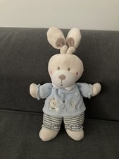 Doudou lapin bleu abc - doudou,