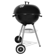 Barbecue Charbon Portable BBQ Rond Couvercle Double Roues Barbecue sur Pied φ...