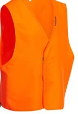 Chasuble gilet Enfant 8-10 ans visibilité sécurité orange fluo Solognac chasse