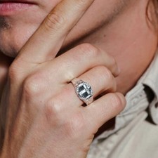 Bague Design Croix En Argent