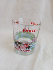 VERRE MICKEY ET MINNIE TOUR EIFFEL PARIS NOTRE DAME ARC DE TRIOMPHE 10 CM
