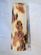 Abat jour ancien vintage tissu décor style brûlé conique applique, lampe chevet.