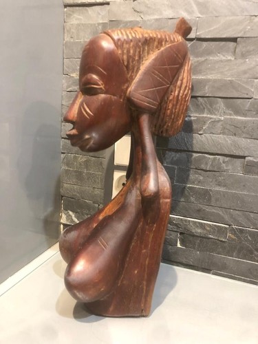 Statue bois dense buste - dense,