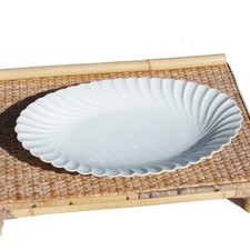 Plat long blanc en porcelaine