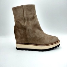 Chiara Luciani Bottines Femme en Daim Taupe Compensées Interne D520