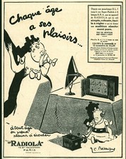 Publicité ancienne poste radio Radiola  1925 issue de magazine
