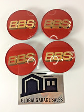 Lot de 4 enjoliveurs centre de roue BBS 70 mm emblème rouge P5624099