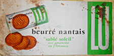 authentique affiche ancien pub publicitaire petit beurré nantais lu sablé soleil