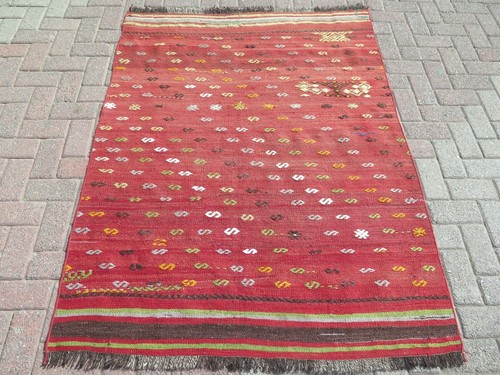 Ancien kilim turc tapis - kilim,