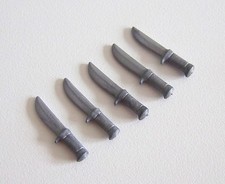 PLAYMOBIL (B2142) WESTERN SOLDATS - Lot de 5 Couteaux Gris