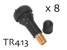 lot de 8 valves de roue - valve TR413 pour jantes tôle et alu automobile - NEUF