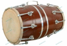Traditionnel Musical Instrument Wedding-Kirtan Dholak Sillet & Boulon Avec Étui