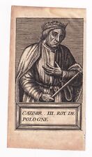 Portrait XVIIe Casimir III Roi Pologne King Poland Kazimierz III Wielki 1670