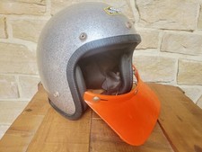 ANCIENNE VISIÈRE CASQUE MOTO CROSS ORANGE PLASTIQUE VINTAGE 