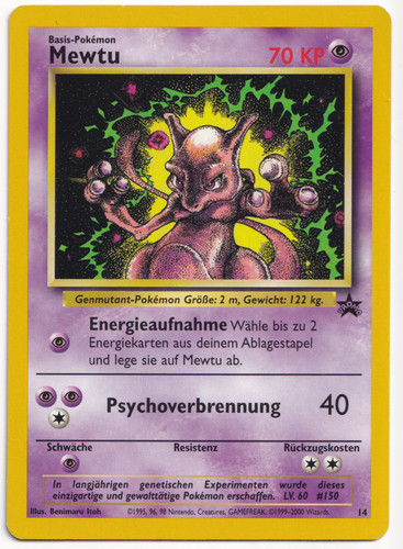 Pokémon tcg méwtu promo - pokémon,