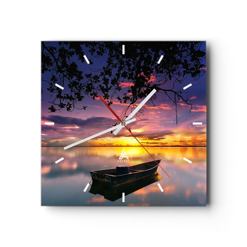 Horloge murale verre - horloge,