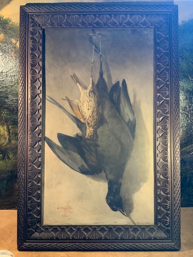Ancienne peinture huile - peinture, sur