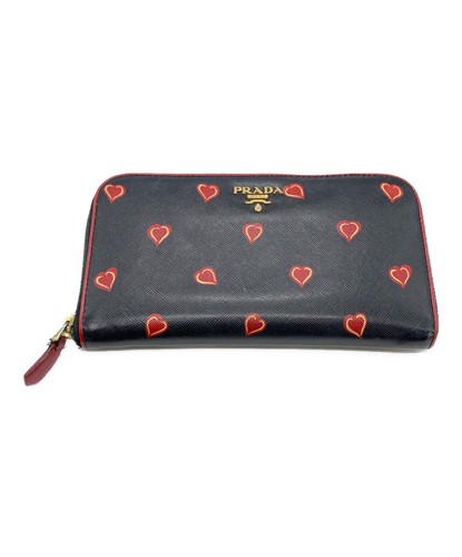 Portefeuille long noir - , motif