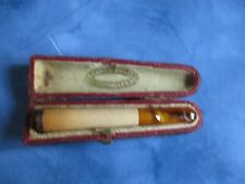 Ancien Embout Porte Cigarette Fume Cigare ECUME Et AMBRE  Dans Son Ecrin