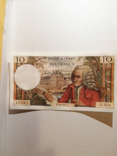 Billet francs voltaire - billet,
