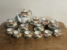 SERVICE A THÉ JAPONAIS 12 TASSES VINTAGE EN PORCELAINE HAYASI KUTANI SUCRIER