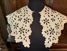 Ancien capeline col époque 1900 broderie anglaise