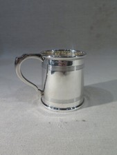ANCIENNE JOLIE CHOPE TIMBALE EN ARGENT MASSIF POINCONS ANGLAIS