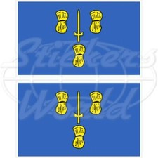 CHESHIRE Contea Bandiera Inghilterra UK, 75mm Vinile Adesivo x2