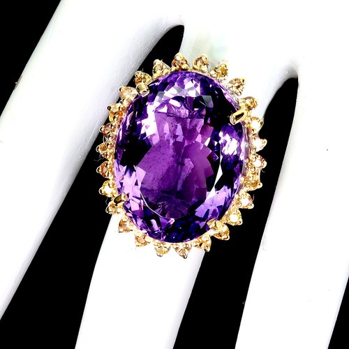 Bague poire améthyste - bague,