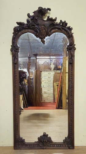 Grand miroir ancien bois - ancien, en