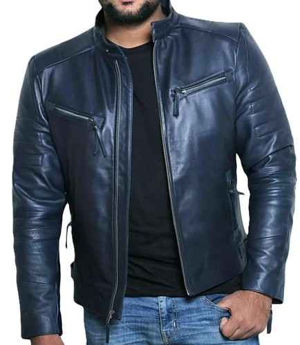 Veste motard cuir - veste, en