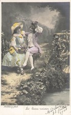 CP LE BEAU RAISIN - COUPLE ELEGANT COSTUME EPOQUE CHAPEAU - STEBBING