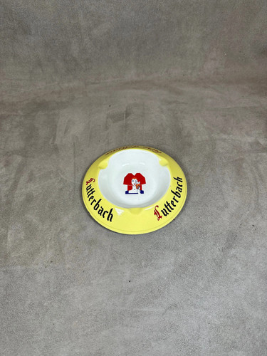 Cendrier céramique jaune