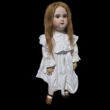 Antique Rare Large 80cm 1907 Jumeau Bébé Doll Bisque Head, Blue Paperweight Eyes