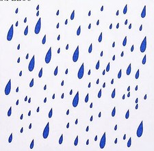 POCHOIR PLASTIQUE 13*13cm : gouttes d'eau (01)