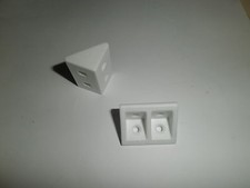 10 equerres plastique PVC blanches pour assemblage mobilier et panneau